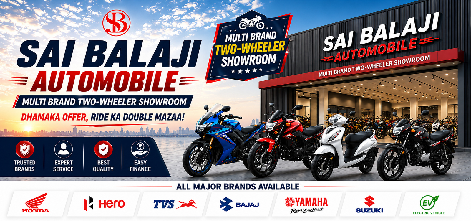 Sai Balaji Automobile - Multi Brand Two-Wheeler Showroom